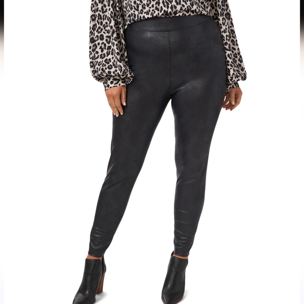 Vince Camuto Faux Leather Ponte Leggings  1X
